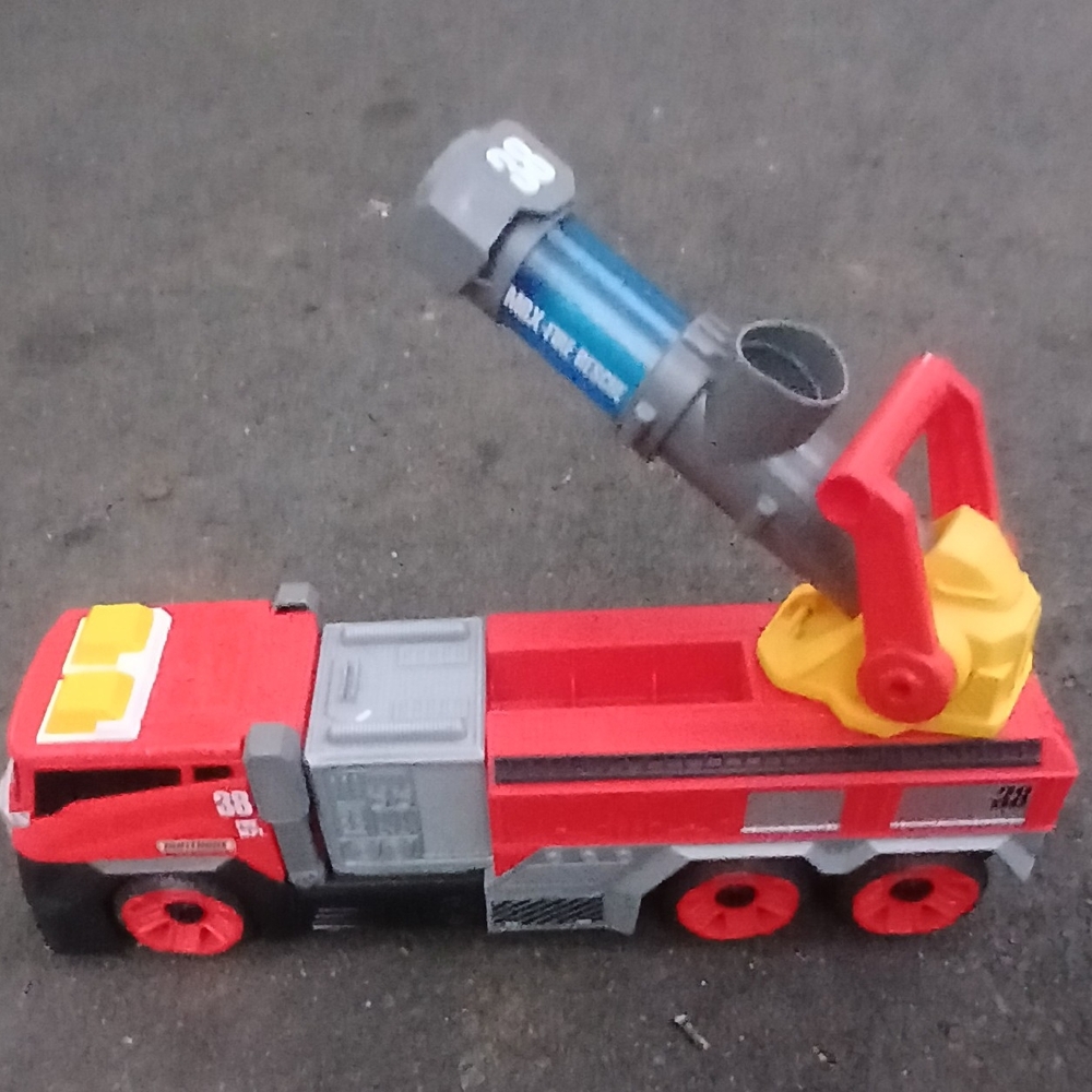 Red and Yellow Fire Rescue Toy Truck